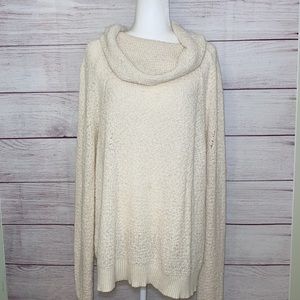Free People Off White Cowl Neck Sweater
